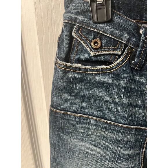 Rugby Ralph Lauren Jeans Womens Sz 27 Patch Work Destroyed Denim Bootcut Rare - Picture 3 of 10